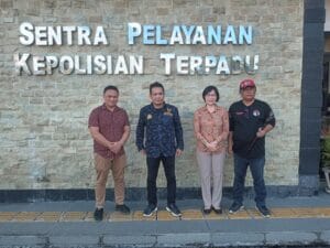 Pihak Polda bersama Ketua AKSI dan Manguni Indonesia