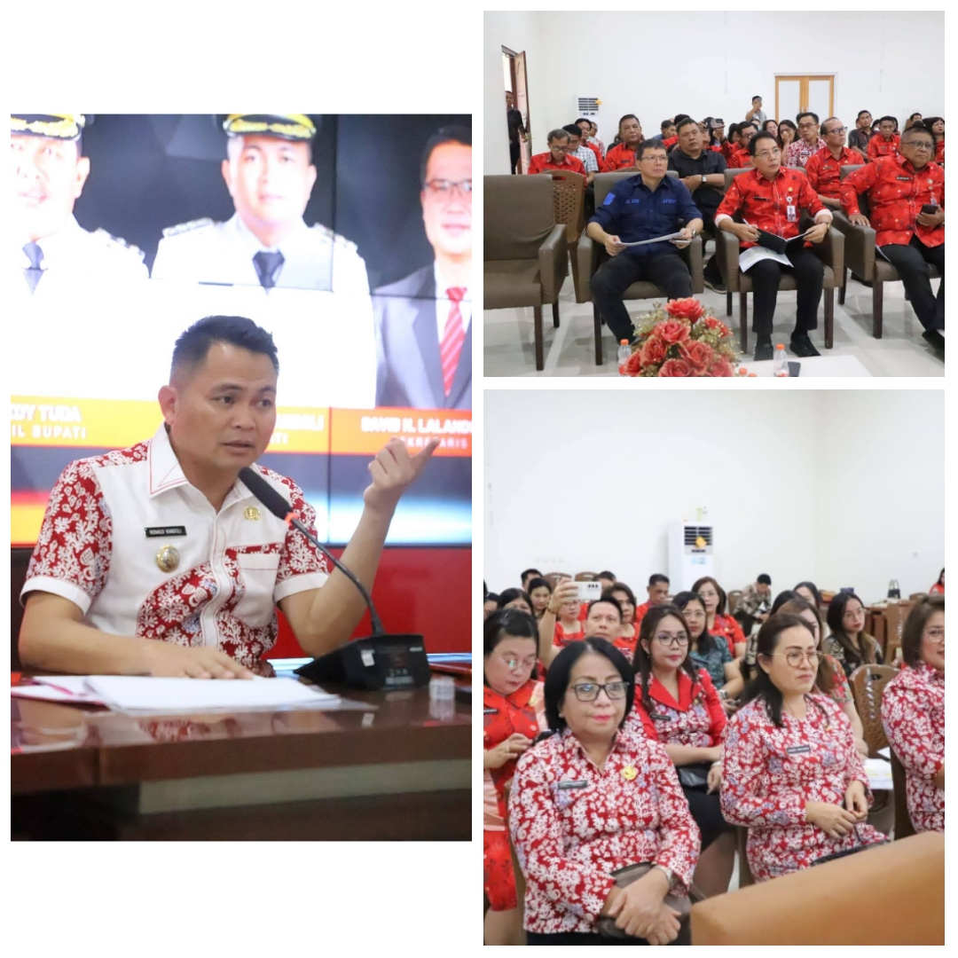 Bupati Mitra Ronald Kandoli Pimpin Langsung Rapat Finalisasi Serta Presentasi Indikator OPD