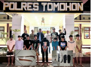 Dipimpin Iptu Royke Mantiri, Resmob Polres Tomohon Ungkap Kasus Pengeroyokan di Kakaskasen, 9 Pelaku Berhasil Ditangkap