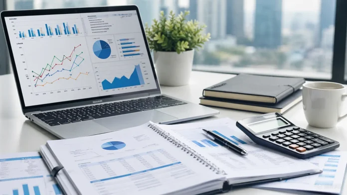 grafik keuangan dan rupiah menggambarkan risiko defisit APBN