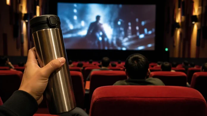 penonton membawa tumbler di bioskop XXI
